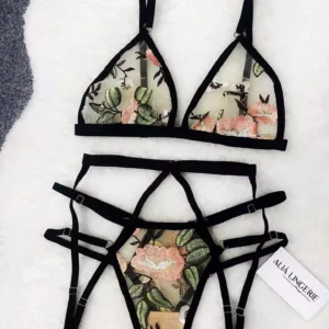 SPRING SET | komplet z kwiatowej siateczki