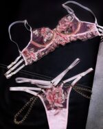 ROSE SET | komplet z przepięknej koronki z łańcuszkami