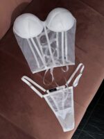ARFA SET | biały zestaw z gorsetem