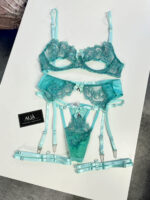 DELIGHT SET | lazurowy koronkowy zestaw