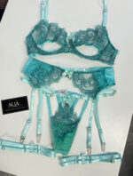 DELIGHT SET | lazurowy koronkowy zestaw
