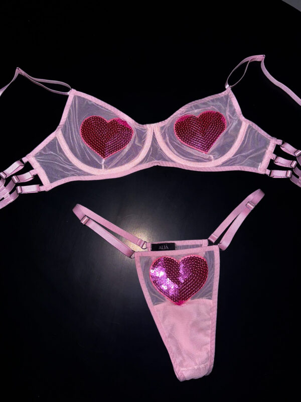 PINK LOVE SET | różowy siateczkowy zestaw