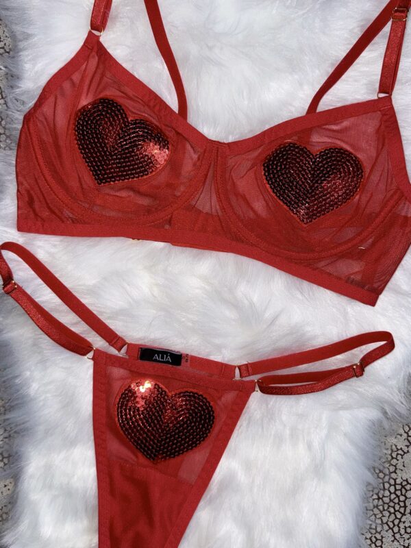 RED LOVE SET | czerwony siateczkowy zestaw