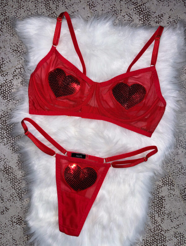 RED LOVE SET | czerwony siateczkowy zestaw