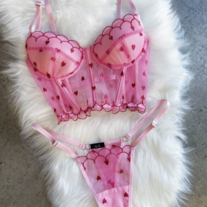 LOVER SET | koronkowy gorset z miseczkami i stringi