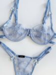 BABY BLUE SET | niebieski koronkowy komplecik